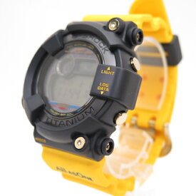 CASIO　カシオ　G-SHOCK Gショック 　 GW-8200K-9JR　FROGMAN　タフ ソーラー フロッグマン　チタン　 潜水蛙　イエロー　ブラック　2023　イルカ・クジラ　イルクジ 【中古】【141 時計】【四日市 併売品】【141-240306-01OH】
