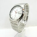 SEIKO 5　セイコー ファイブ 7S26-8760 SKXW57K デイデイト メンズ 機械式自動巻　ホワイト文字盤　シルバー　ステンレス 【中古】【141 時計】【四日市 併売品】【141-251105-06OH】