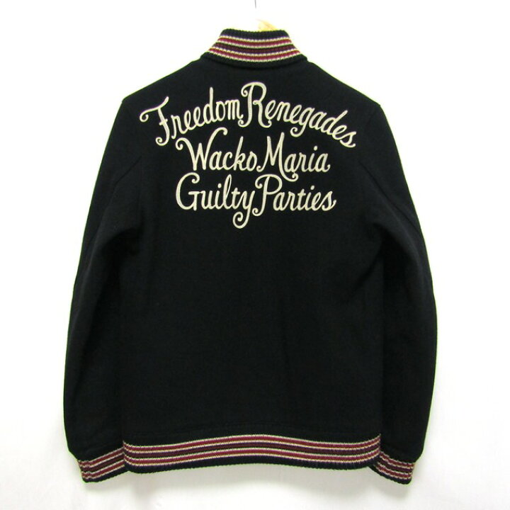 ワコマリア 刺繍ロゴ レオパード メルトン スタジャン ファラオジャケット 