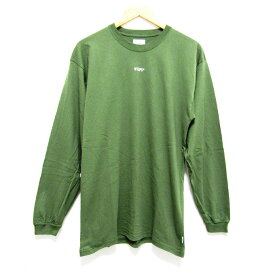 WTAPS　CROSSBONES SCREEN LS TEE ダブルタップス　クロスボーン スクリーン ロングスリーブ T カーキ　サイズ：3（L相当）【中古】【127 ルード】【四日市 併売品】【127-220317-10USH】