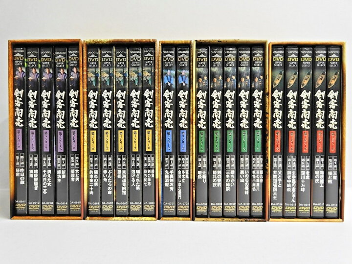 楽天市場】剣客商売 第1/2/3/4/5シリーズ 全22巻セット DVD 【中古  