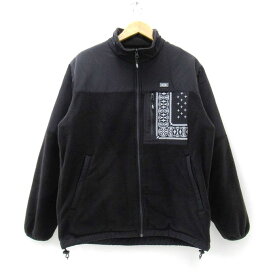 CHALLENGER　BANDANA FLEECE JACKET チャレンジャー　バンダナ フリースジャケット CLG-JK 021-011　ブラック　サイズ：L【中古】【127 ルード】【四日市 併売品】【127-220623-07USH】