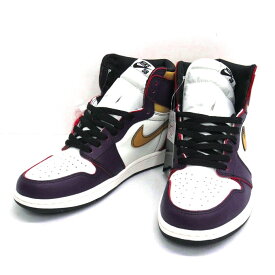 NIKE AIR JORDAN 1 RETRO HIGH OG DEFIANT "LA to CHICAGO" ナイキ エアジョーダン 1 レトロ ハイ OG ディファイアントCD6578-507　パープル/ゴールド/ホワイト/ブラック　サイズ：28cm【中古】【139 スニーカー】【四日市 併売品】【139-221129-06USH】