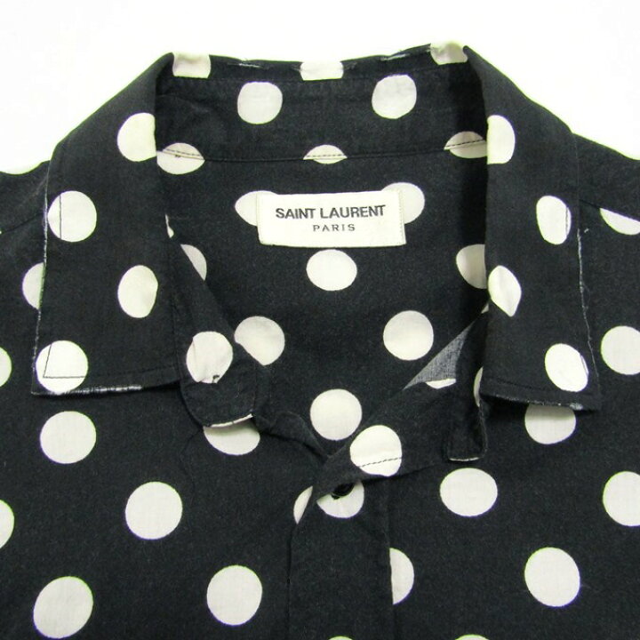楽天市場】SAINT LAURENT（サンローラン） ポルカドット シャツ 