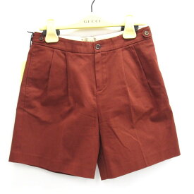 GUCCI　21SS Pleat front Shorts グッチ　プリーツ フロント ショーツ 638068　あずき色　サイズ：10（キッズサイズ）【中古】【133 レディースボトムス】【四日市 併売品】【133-230322-02USH】