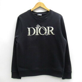 DIOR　Dior and Judy Blame Sweatshirt ディオール　ディオール＆ジュディ ブレイム スウェットシャツ / クルーネック 043J604A0531　ブラック　サイズ：XS【中古】【122 インポート】【四日市 併売品】【122-230401-02USH】