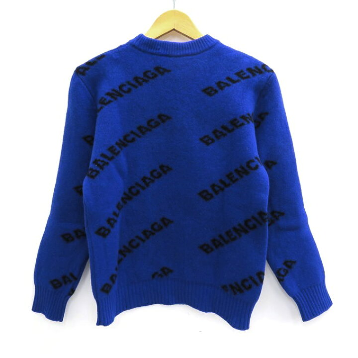 楽天市場】BALENCIAGA ALLOVER LOGO CREWNECK KNIT バレンシアガ  