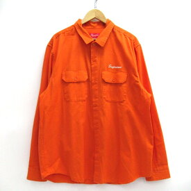 SUPREME 22SS Mary Work Shirt シュプリーム　マリー ワークシャツ オレンジ　サイズ：L【中古】【126 ストリート】【四日市 併売品】【126-230407-09USH】