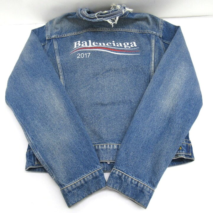 楽天市場】BALENCIAGA Campaign Logo Denim Jacket バレンシアガ  