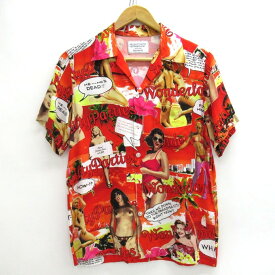 WACKO MARIA　FUCK THIS LIFE S/S PARADISE ALOHA SHIRT ワコマリア　ファック ディス ライフ ショートスリーブ アロハシャツ レッド/総柄　サイズ：S【中古】【127 ルード】【四日市 併売品】【127-230511-02USH】