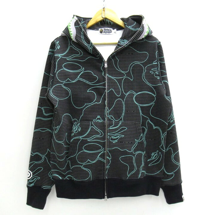 楽天市場】A BATHING APE TEXT CODE CAMO SHARK FULL ZIP HOODIE ア 