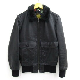 SUPREME×Schott　A-2 / Leather Flight Jacket シュプリーム×ショット　レザー フライトジャケット ブラック　サイズ：S【中古】【126 ストリート】【四日市 併売品】【126-230520-01USH】