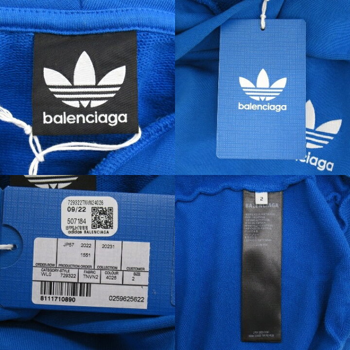 楽天市場】BALENCIAGA×adidas Hoodie Large Fit バレンシアガ 