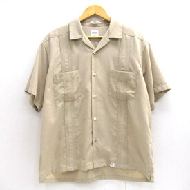 BEDWIN & THE HEARTBREAKERS　S/S CUBA SHIRT “YOLE” ベドウィン アンド ザ ハートブレイカーズ　ショートスリーブ キューバシャツ “ヨール” ベージュ　サイズ：3【中古】【125 DM】【四日市 併売品】【125-230802-02USH】