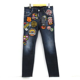 DSQUARED2　jeans in used denim with patches ディースクエアード　ジーンズ イン ユーズドデニム ウィズ パッチーズ S75LB0421/S30664　インディゴ　サイズ：36【中古】【122 インポート】【四日市 併売品】【122-230913-05USH】