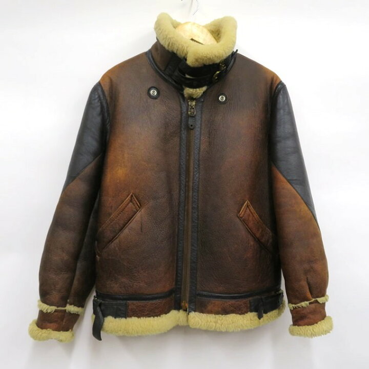 USA製 GOLDEN BEAR ムートン フライト ジャケット 44 B-3タイプ ボア 