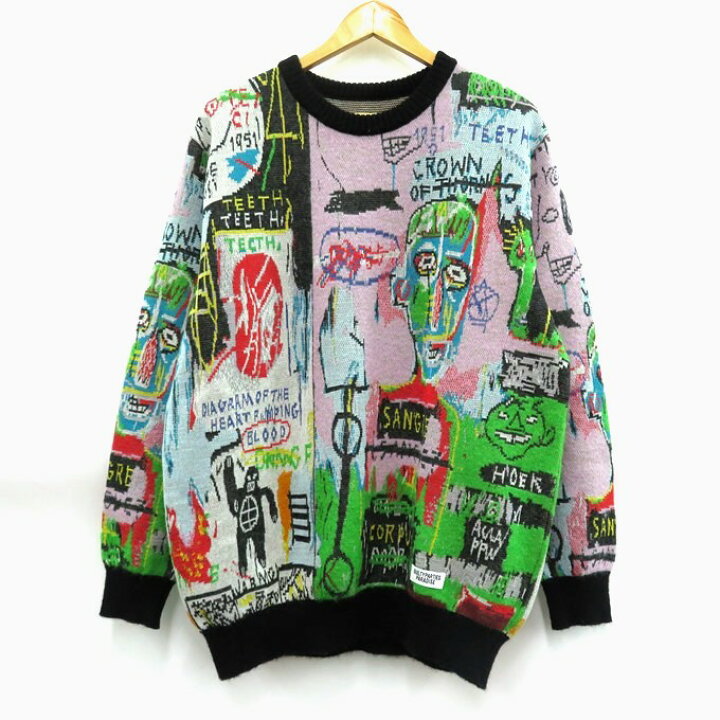 楽天市場】WACKO MARIA × JEAN-MICHEL BASQUIAT CREW NECK SWEATER 