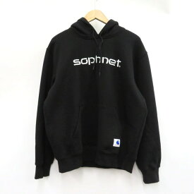 SOPHNET. × CARHARTT　HOODED SWEAT SHIRT ソフネット × カーハート　フード付き スウェットシャツ ブラック　サイズ：S【中古】【125 DM】【四日市 併売品】【125-231231-04VH】