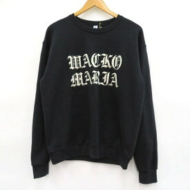 WACKO MARIA　CREW NECK SWEAT SHIRT (TYPE-1) ワコマリア　クルーネック スウェットシャツ 22FW-WMC-SS01　ブラック　サイズ：M【中古】【127 ルード】【四日市 併売品】【127-240213-05VH】