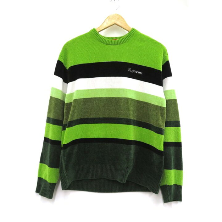 完売品】Supreme シェニール ボーダー セーター
