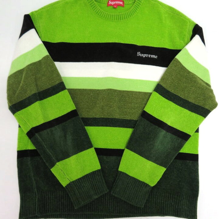 完売品】Supreme シェニール ボーダー セーター