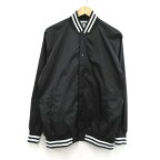 COMME des GARCONS　Varsity Jacket コムデギャルソン　ロゴプリント ナイロンバーシティジャケット SZ-J006　ブラック　サイズ：L【中古】【125 DM】【四日市 併売品】【125-240329-02VH】