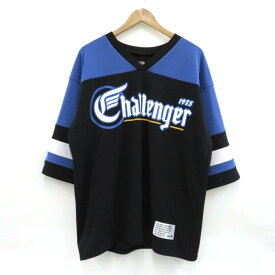 CHALLENGER　85 Hockey Tee チャレンジャー　ホッケーTシャツ CLG-CS 022-002　ブルー/ブラック　サイズ：L【中古】【127 ルード】【四日市 併売品】【127-240407-07VH】