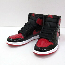 NIKE AIR JORDAN 1 RETRO HIGH OG "Patent Bred" ナイキ エア ジョーダン 1 レトロ ハイ オリジナル "パテント ブレッド" 555088-063　ブラック/レッド/ホワイト　サイズ：27cm【中古】【139 スニーカー】【四日市 併売品】【139-240326-04MH】