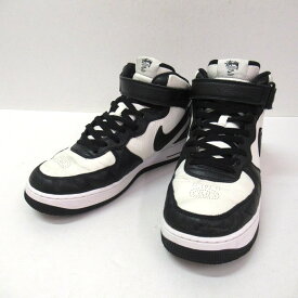 NIKE AIR FORCE 1 07 MID SP "STUSSY" ナイキ エア フォース 1 ミッド スペシャル "ステューシー" DJ7840-002　ブラック/ホワイト　サイズ：28cm【中古】【139 スニーカー】【四日市 併売品】【139-240527-05TH】