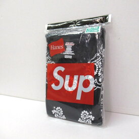 SUPREME 22AW Hanes Bandana Tagless T-Shirts (2 Pack) シュプリーム　ヘインズ バンダナ タグレス Tシャツ（2パック） ブラック　サイズ：XL【中古】【126 ストリート】【四日市 併売品】【126-240312-05USH】