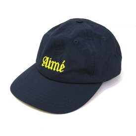 Aime Leon Dore　GOTHIC AIME CAP エメレオンドレ　ゴシック体 エメ ロゴ刺繍 キャップ ネイビー【中古】【136 その他帽子】【四日市 併売品】【136-240313-01USH】