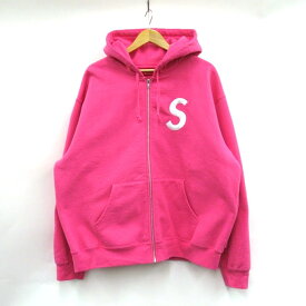 SUPREME 23AW S Logo Zip Up Hooded Sweatshirt シュプリーム　Sロゴ ジップアップ フーデッド スウェットシャツ マジェンタ　サイズ：XL【中古】【126 ストリート】【四日市 併売品】【126-240521-01USH】