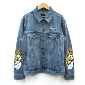 HUF　DICEY DENIM JACKET ハフ　デニムジャケット インディゴ　サイズ：M【中古】【126 ストリート】【四日市 併売品】【126-240520-04VH】