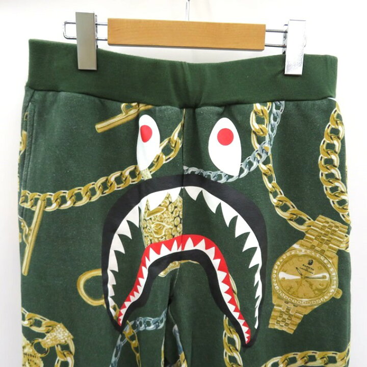 楽天市場】A BATHING APE BAPE JEWELS SHARK SWEAT PANTS アベイシング 