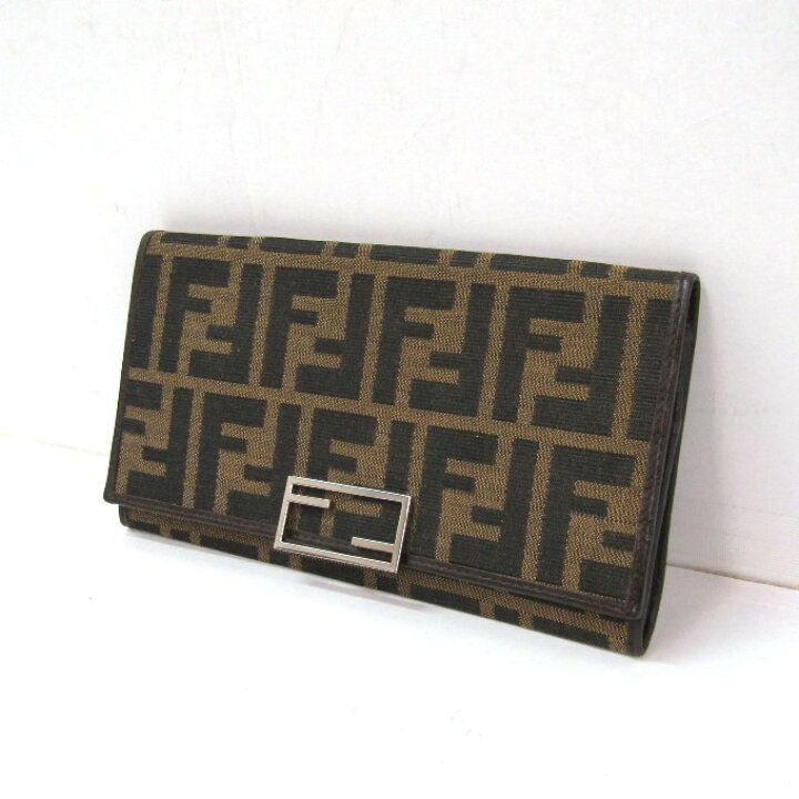 楽天市場】FENDI（フェンディ） ズッカ柄 二つ折りロングウォレット/長 