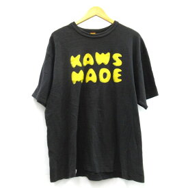 HUMAN MADE×KAWS　T-SHIRT KAWS #3 ヒューマンメイド×カウズ　Tシャツ ブラック/イエロー　サイズ：2XL【中古】【126 ストリート】【四日市 併売品】【126-250325-02SH】