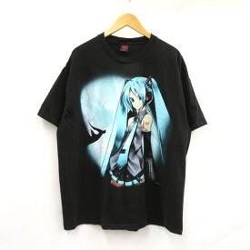 HATSUNE MIKU × GEEKS RULE 15 SILKSCREEN PRINTING T SHIRT 初音ミク×ギークスルール　15色分解 シルクスクリーンプリント Tシャツ ブラック　サイズ：XL【中古】【126 ストリート】【四日市 併売品】【126-250422-05VH】
