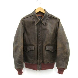 THE REAL McCOY'S 20th ANNIVERSARY A-2 ザ リアルマッコイズ 20周年モデル レザージャケット ブラウン　サイズ：36【中古】【128 アメカジ】【四日市 併売品】【128-251107-03SH】