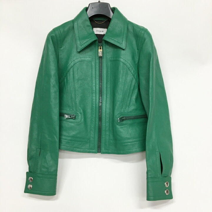 楽天市場】COACH（コーチ） ジップアップレザージャケット サイズ：2 