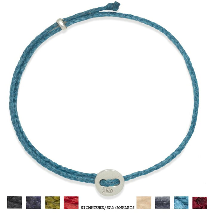 SCOSHA スコーシャ SA3 ANKLET STERLING SILVER ワックスコーティングコードアンクレット スターリングシルバー 現在のドクロロゴから初期のロゴに変更した別注モデル ROL店