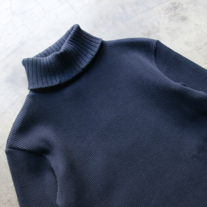 NIGEL CABOURN ナイジェルケーボン タートルネックワッフル 48 ダーク 