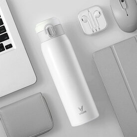 送料無料 真空大容量 460ml 魔法瓶 Xiaomi Viomi 316ステンレス製 水筒 白 軽量 保温 保冷 学校 出勤 外出 子ども 大人