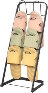 シューズトレイ 鉄製スリッパラック バスルーム リビングルーム ドア フロア シューズラック棚、多層シューズラック 家庭用省スペース バルコニー サンダル棚
