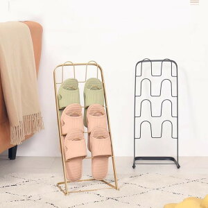 シューズトレイ 鉄製スリッパラック バスルーム リビングルーム ドア フロア シューズラック棚、多層シューズラック 家庭用省スペース バルコニー サンダル棚