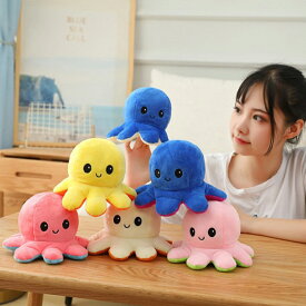 送料無料 タコ ぬいぐるみ リバーシブル 人形 両面 お祝い プレゼント ギフト 抱き枕 お祝い 癒しグッズ おもちゃ