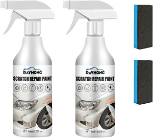 車用キズ修復スプレー、車キズ修復スプレー 60ML 酸化防止 艶だし スクラッチリムーバー 車のスクラッチ修理スプレー 傷を簡単に修理 傷修復ワックス 車の傷の修理キット 自動メンテナンス