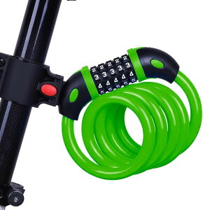 自転車 バイク ダイヤルロック ワイヤーロック 自転車ロック 長1200mm 横断面直径12mm 5桁 盗難防止 キーレス