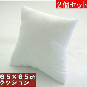 2個セットまとめ買いがお買い得♪ジャンボ背当てクッション65角カバー用中袋ヌード【圧縮してません】肉厚【日本製】新しくてふかふかな綿!!65×65cm、クッションカバー、フロアクッション