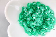 スパンコール 約300枚(約3.5g)花カップ 7mm 半透明緑 (SFC07BGRJB00)