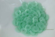 スパンコール 6mm 約140個(約2g) 亀甲マット エメラルドグリーン 緑 (SKK06MELHY00)